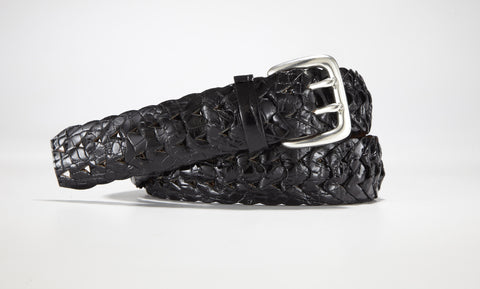 American Alligator Braided Belt 1 3/8" - 35mm (Black)
