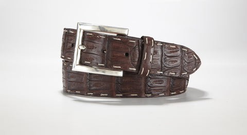 Caiman Matte Tail Hand-Pick Stitch 1 5/8" - 40mm (Brown)