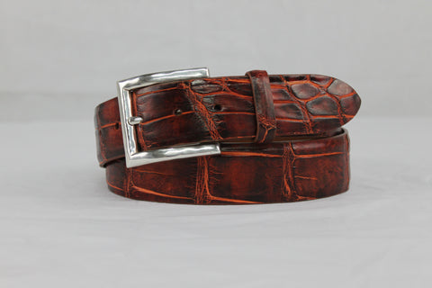 Hand Painted American Alligator Belt Jungle