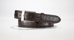 American Alligator Belt - Glossy 1 3/8" - 35mm (Olive)