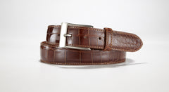 American Alligator Belt - Glossy 1 3/8" - 35mm (Denim)