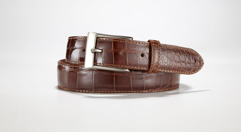 Hand Painted American Alligator Belt Jungle