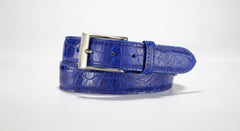 American Alligator Belt - Glossy 1 3/8" - 35mm (Denim)