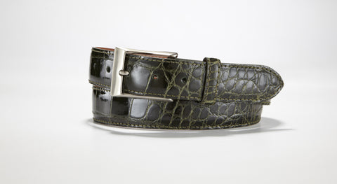 Hand Painted American Alligator Belt Jungle