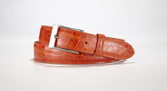 American Alligator Belt - Glossy 1 3/8" - 35mm (Burgundy)