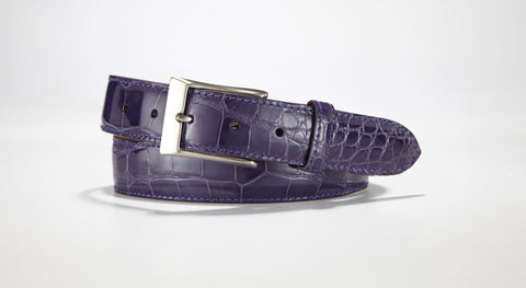 Hand Painted American Alligator Belt Jungle