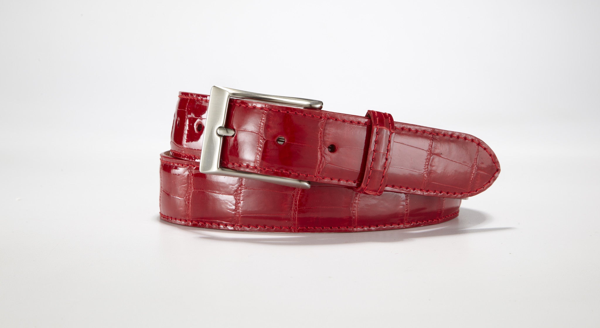 American Alligator Belt - Glossy 1 3/8 - 35mm (Denim) – Andrew Martin