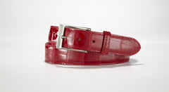 American Alligator Belt - Glossy 1 3/8" - 35mm (Denim)