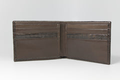 Crocodile Bifold Wallet - Brown