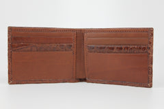 Crocodile Bifold Wallet - Cognac