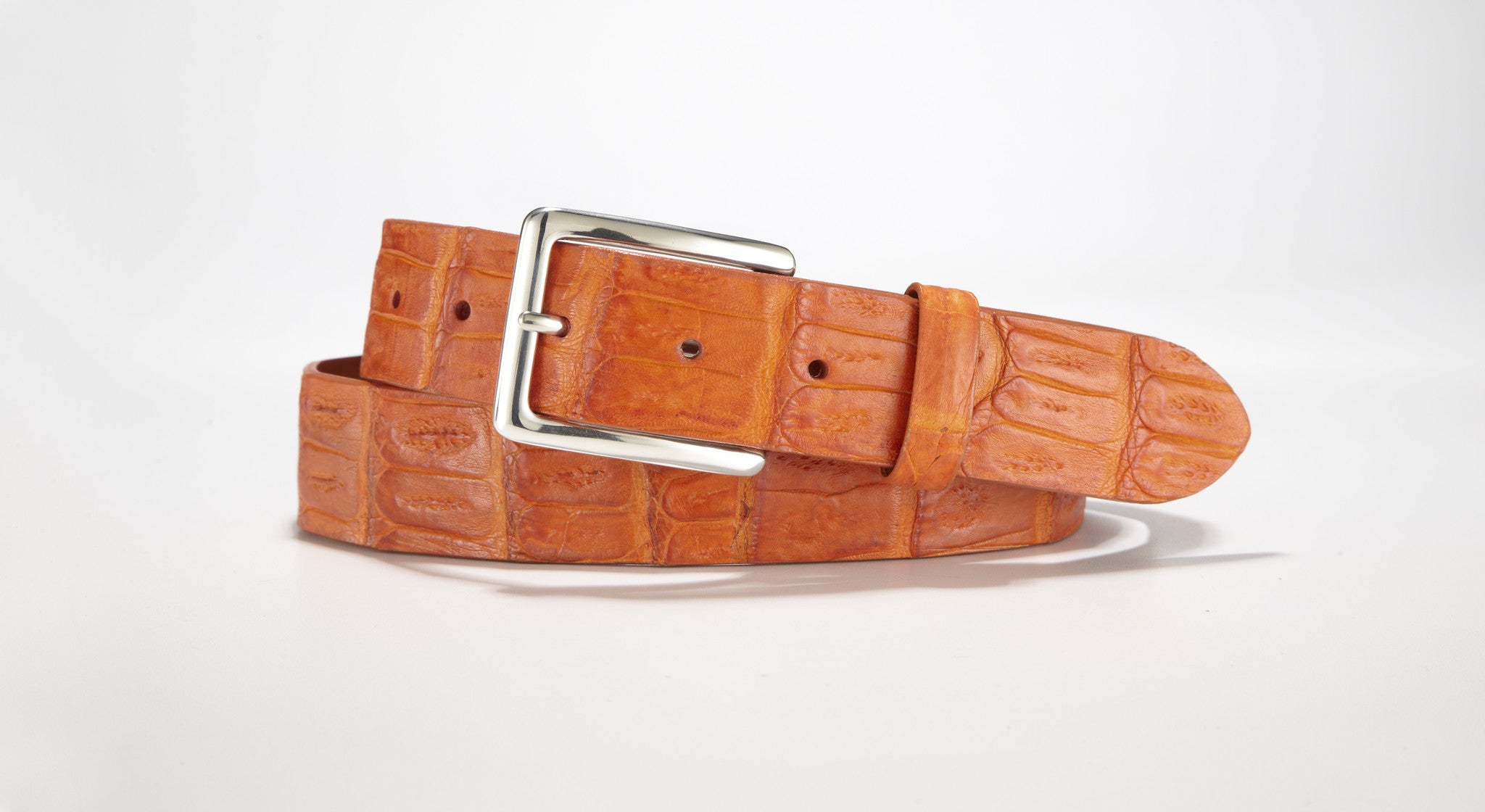 American Alligator Belt - Glossy 1 3/8 - 35mm (Denim) – Andrew Martin