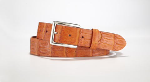 Crocodile Suede Belt 1 3/8 - 35mm (Tan) – Andrew Martin