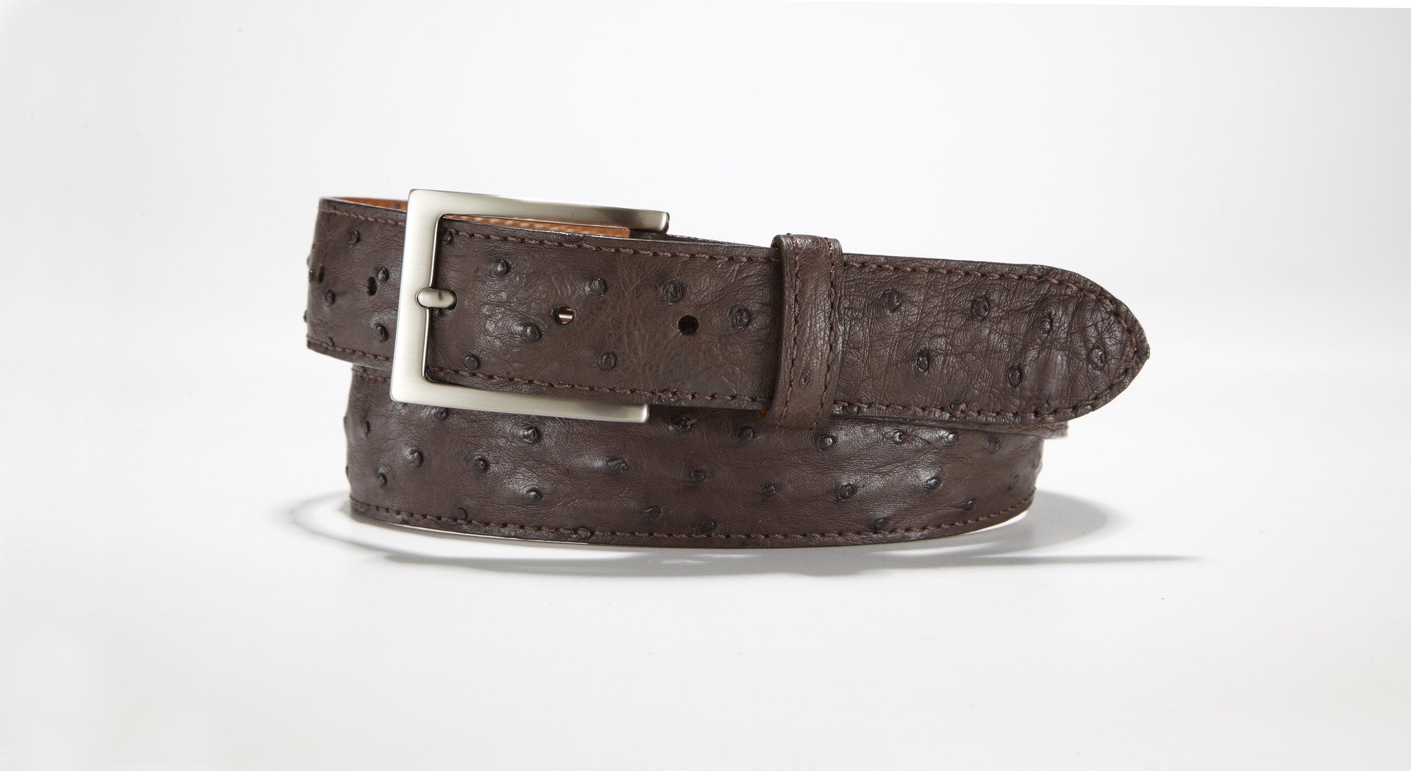 Men's Genuine Ostrich Quill Skin Belts 