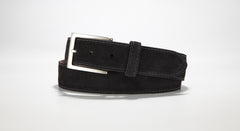 Suede Leather 1 3/8" - 35mm (Navy Blue)